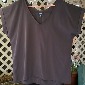 Gray Vneck Blouse